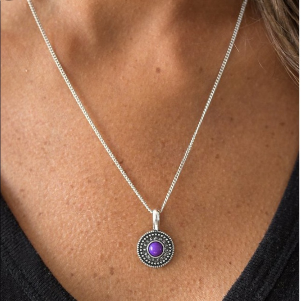 Always Sunny Purple Bead Necklace